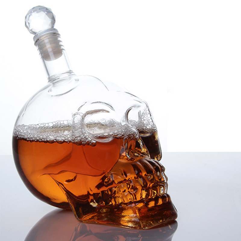 Whisky Beer And Wine - Creativo testa di teschio Decanter bottiglia